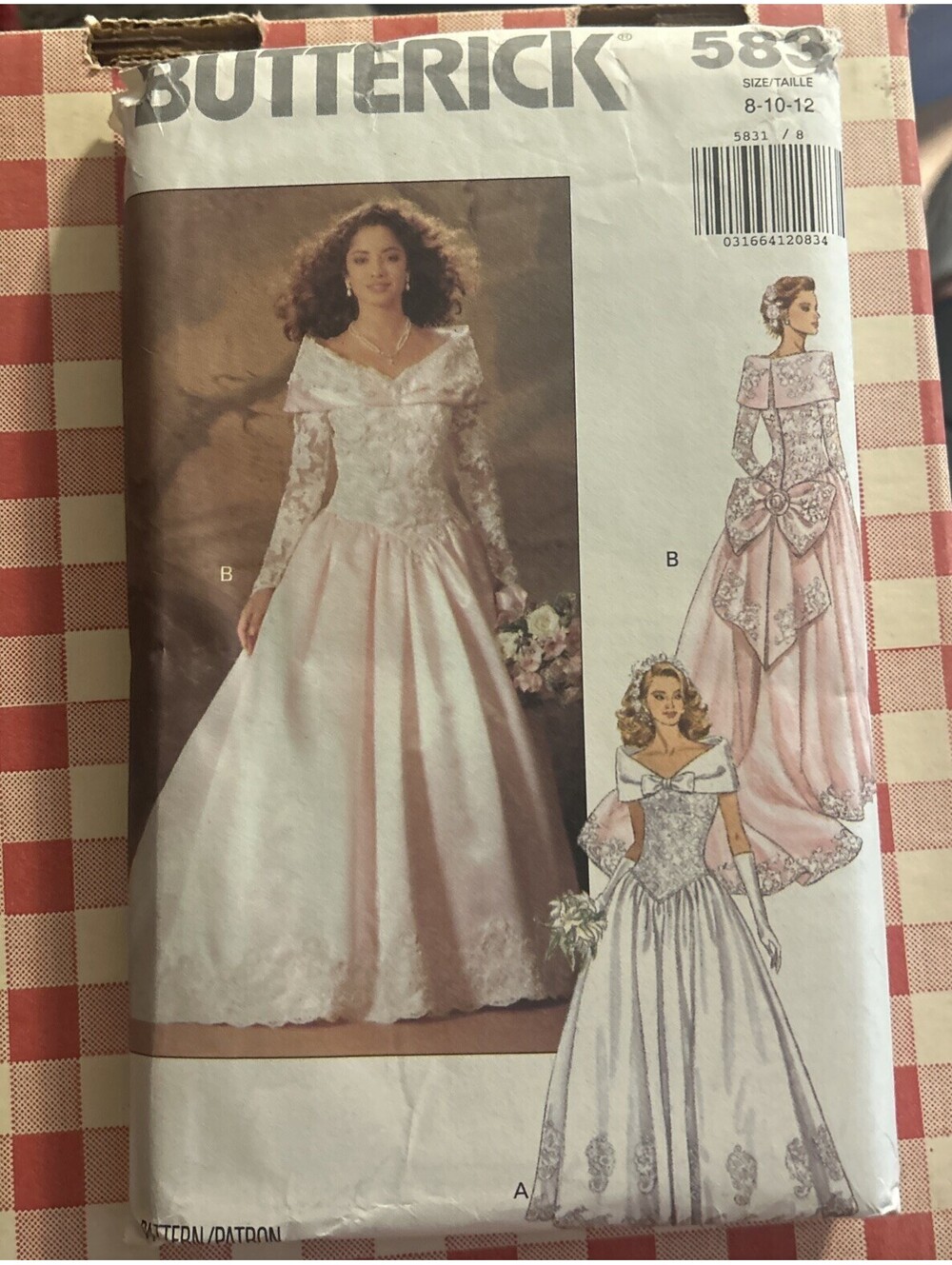 Vintage Butterick 5831 Wedding Dress Pattern Sz 8-10-12 New Factory Sealed